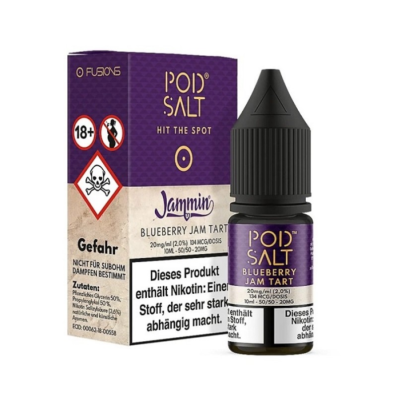 Pod Salt - Blueberry Jam Tart - 10 ml Salt Liquid ...