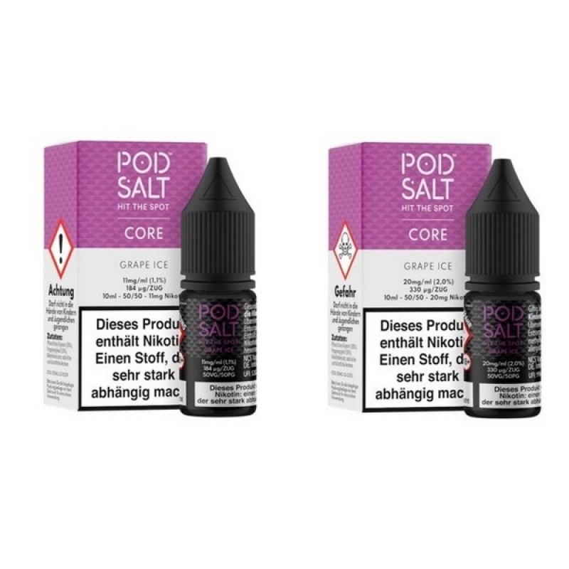Pod Salt - Grape Ice - 10 ml Salt Liquid - 11 mg |...