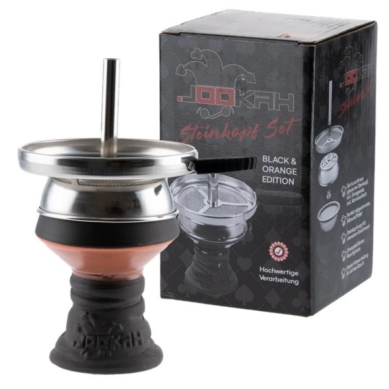 Jookah - Steinkopf Set Black | Orange Edition