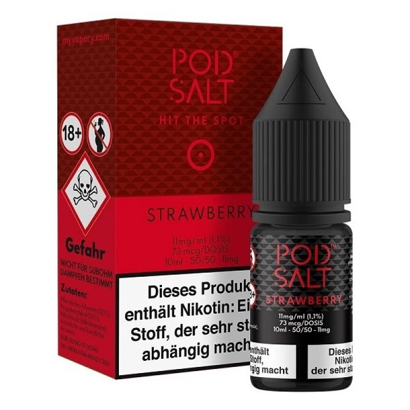 Pod Salt - Strawberry - 10 ml Salt Liquid - 11 mg ...