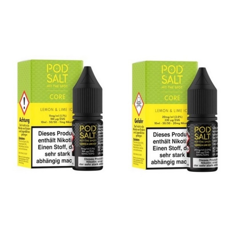 Pod Salt - Lemon & Lime Ice - 10 ml Salt Liqui...