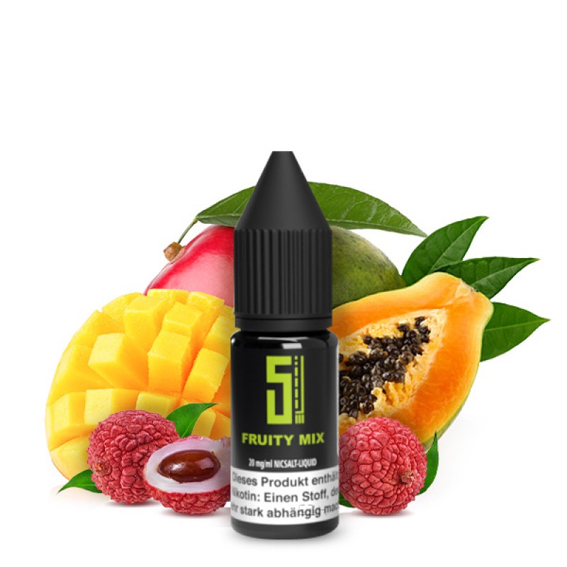 5 EL - Fruity Mix - Nic Salt Liquid - 10 ml - 10 m...