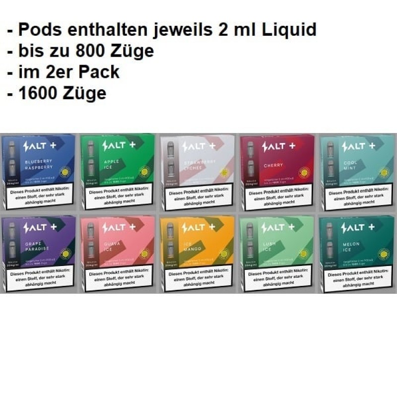 Salt+ Pods - 2er Pack - Mit Steuerbanderole - ABVE...