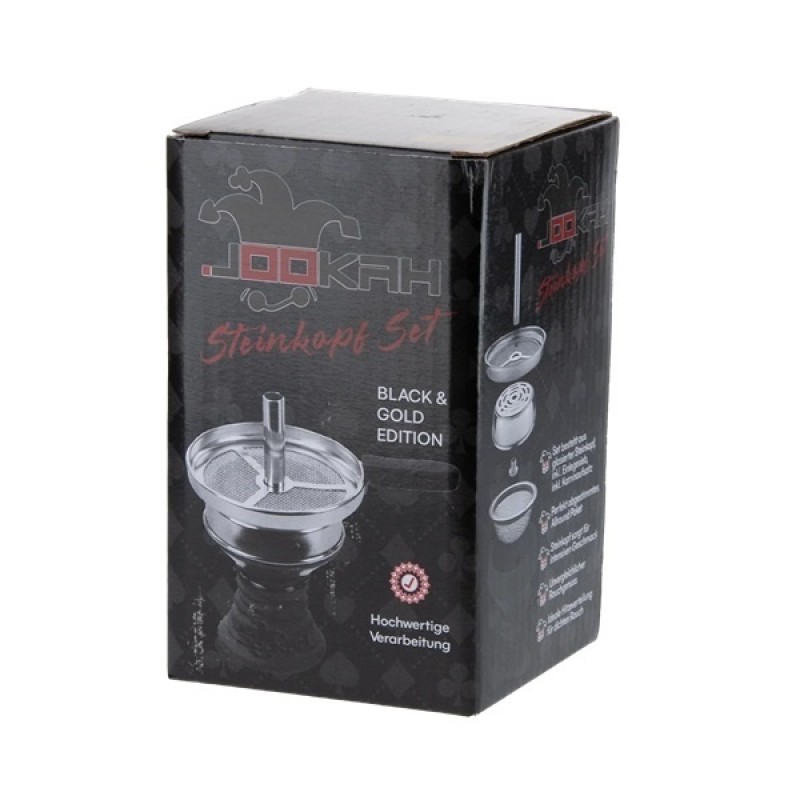 Jookah - Steinkopf Set Black | Gold (Gelb) Edition