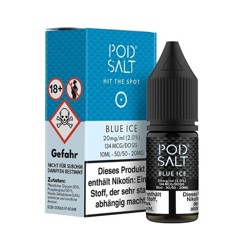 Pod Salt - Blue Ice - 10 ml Salt Liquid - 11 mg | ...
