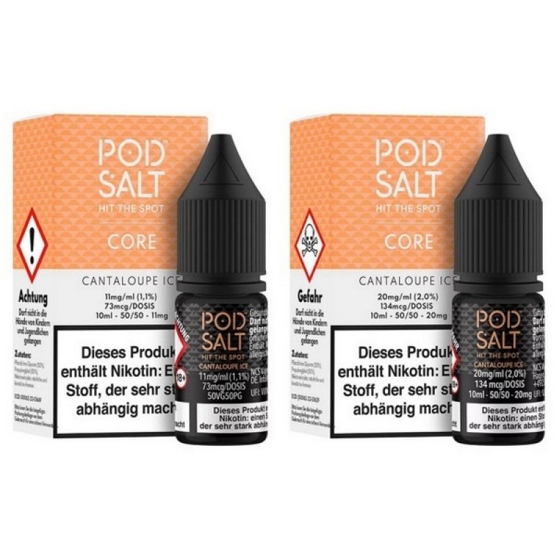 Pod Salt - Cantaloupe Ice - 10 ml Salt Liquid - 11...