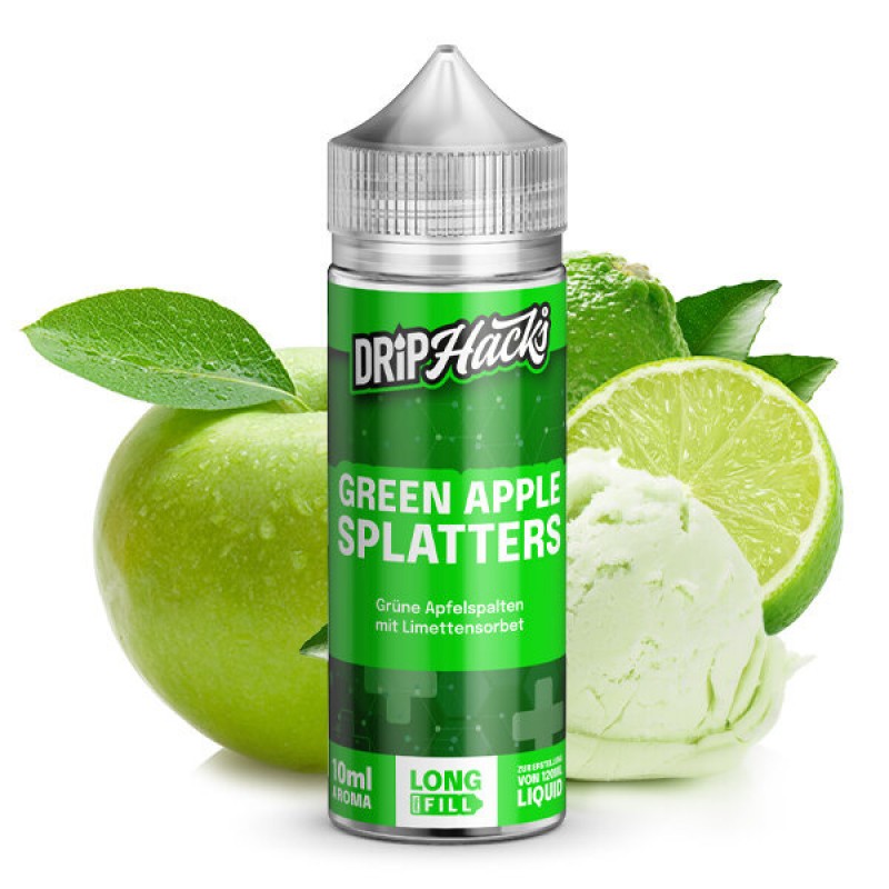 Drip Hacks - Green Apple Splatters - 10 ml Aroma L...