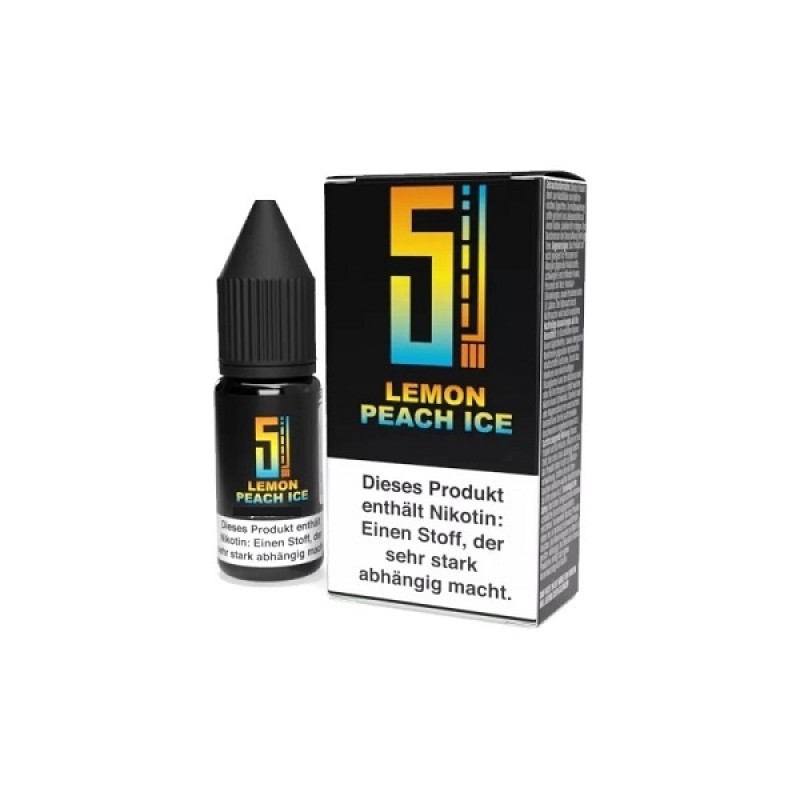 5 EL - Lemon Peach Ice - Nikotinsalz Liquid - 10 m...