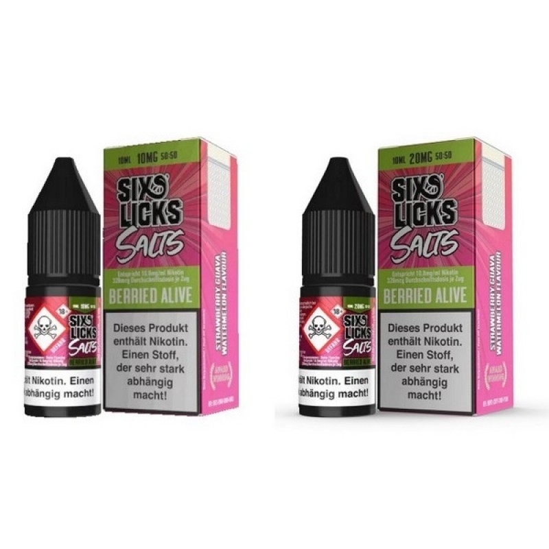 Six Licks - Berried Alive - Nikotinsalz Liquid 10 ...