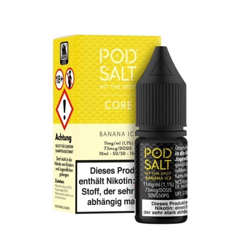Pod Salt - Banana Ice - 10 ml Salt Liquid - 20 mg ...