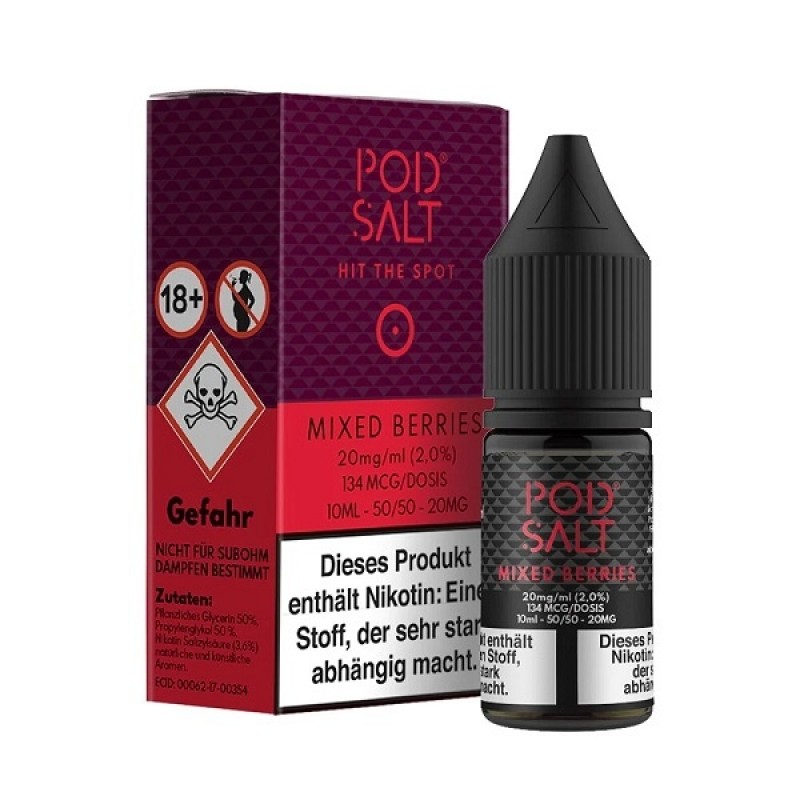 Pod Salt - Mixed Berries - 10 ml Salt Liquid - 11 ...