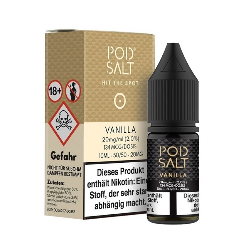 Pod Salt - Vanilla - 10 ml Salt Liquid - 11 mg | 2...