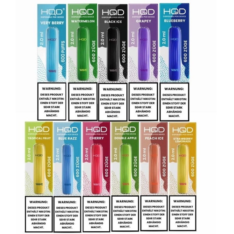HQD - WAVE 600 - E-Zigarette - Vape Pen - 600 Züg...