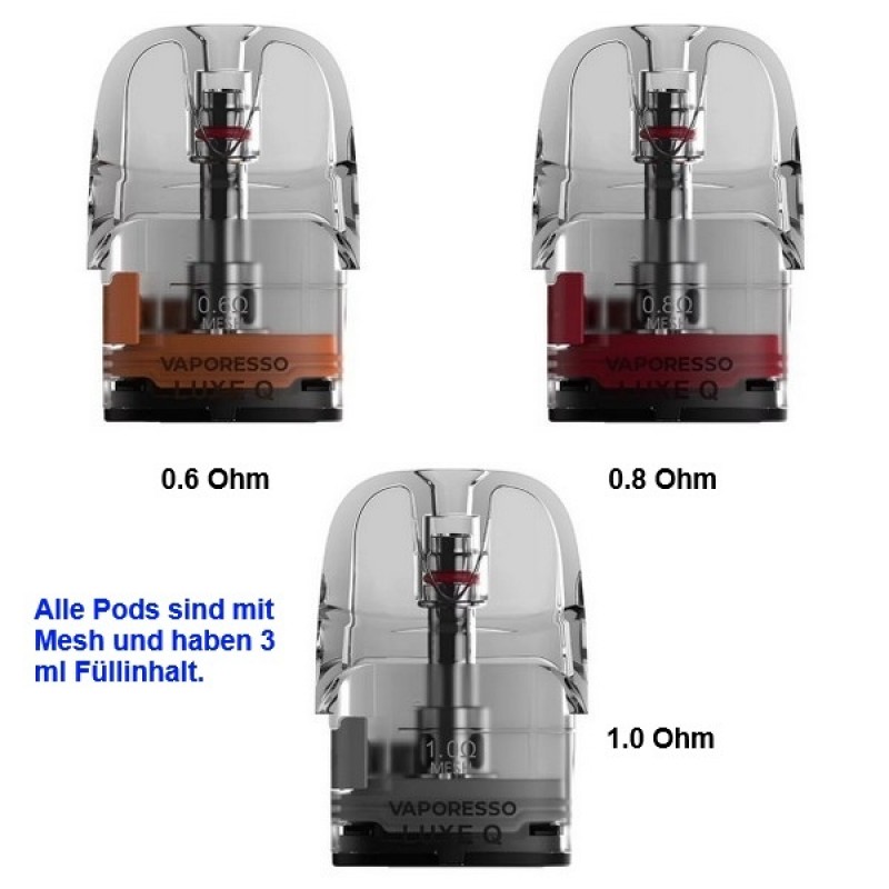 Vaporesso - Luxe Q - Ersatz Pod Tank 3 ml - 4er Pa...